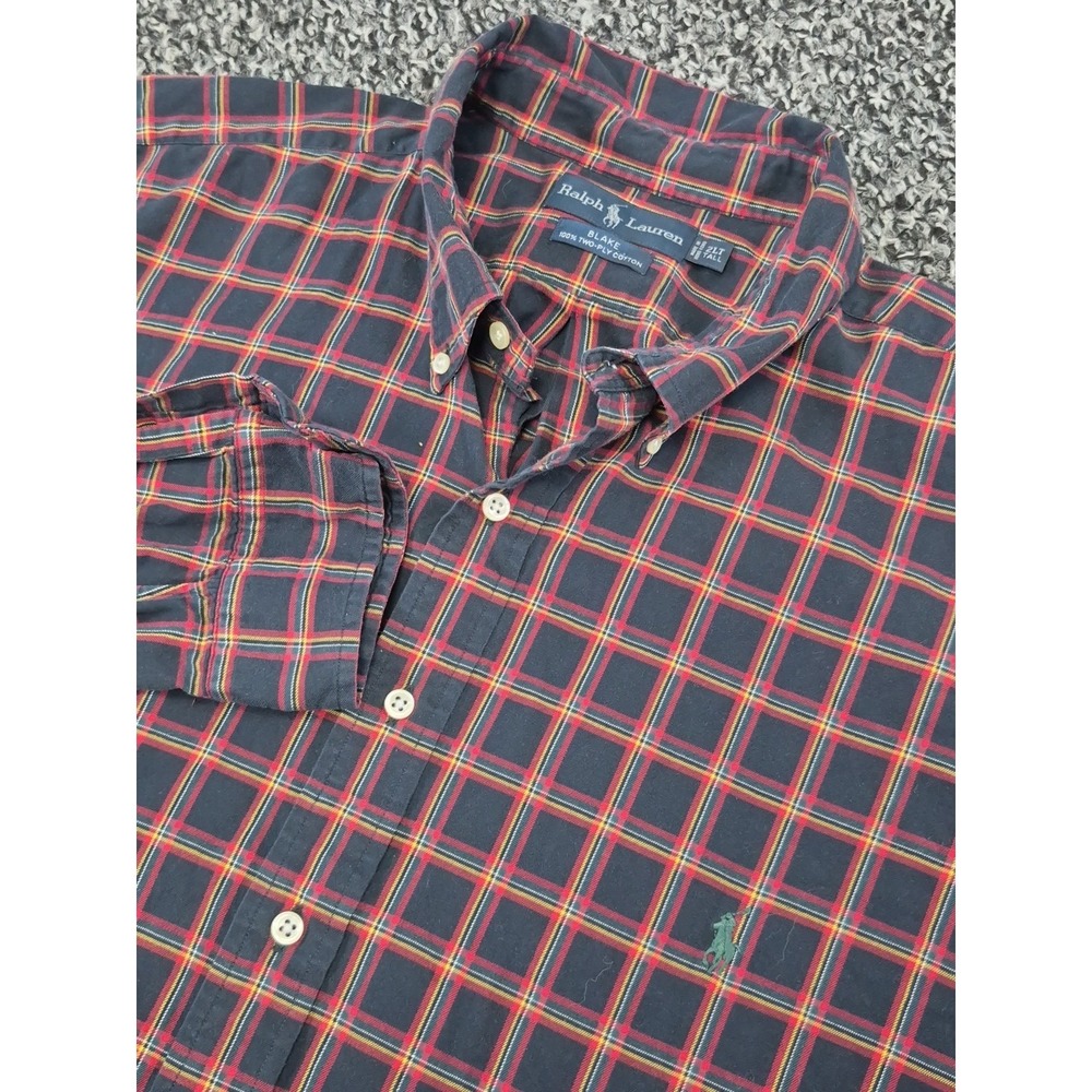 Ralph Lauren Blake Shirt Mens 2XLT Long‎ Sleeve Button Down Plaid
